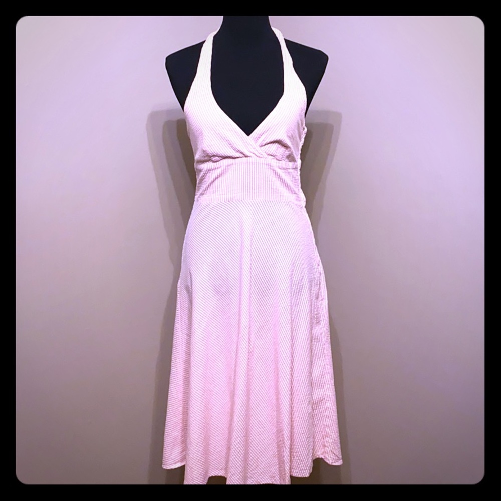 Striped halter dress